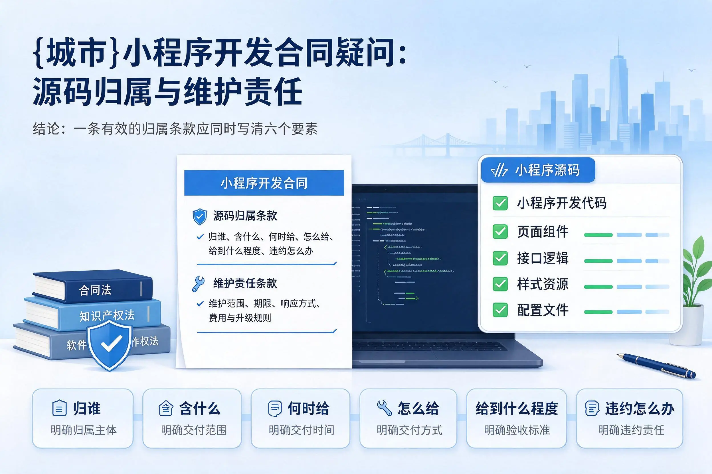 长春小程序开发合同疑问:源码归属与维护责任