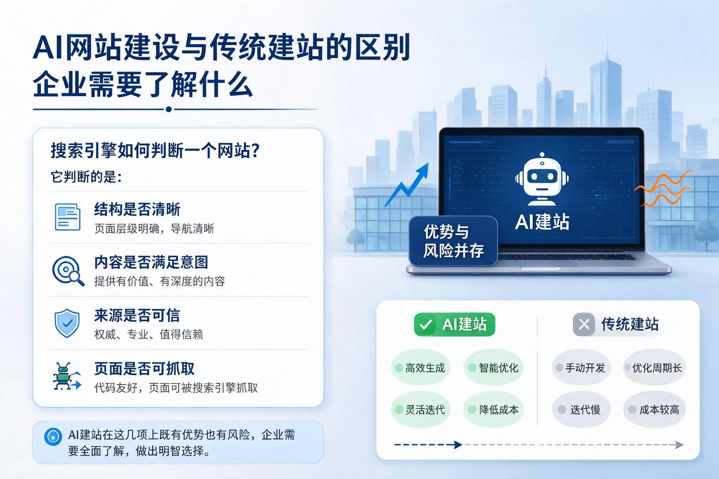 AI网站建设与传统建站的区别，长春企业需要了解什么